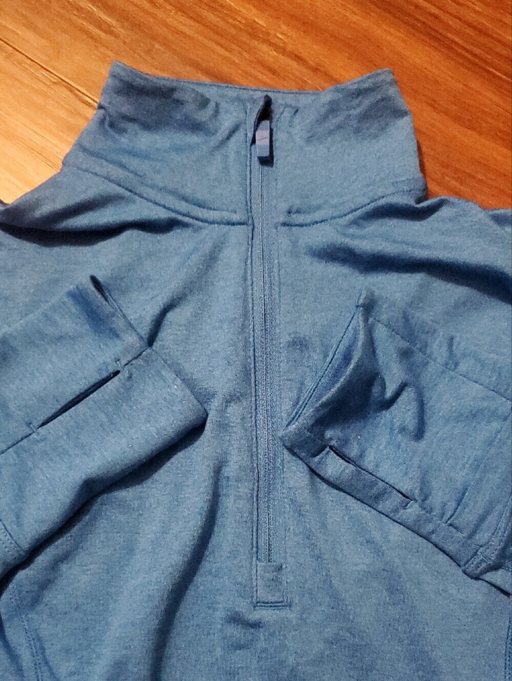 Brooks Women's Blue Quarter-Zip Long Sleeve Pullover - Picture 3 of 8
